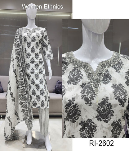 डिज़ाइन बुधवार महिला एथनिक्स रेडीमेड कॉटन पैंट सूट आपूर्तिकर्ता