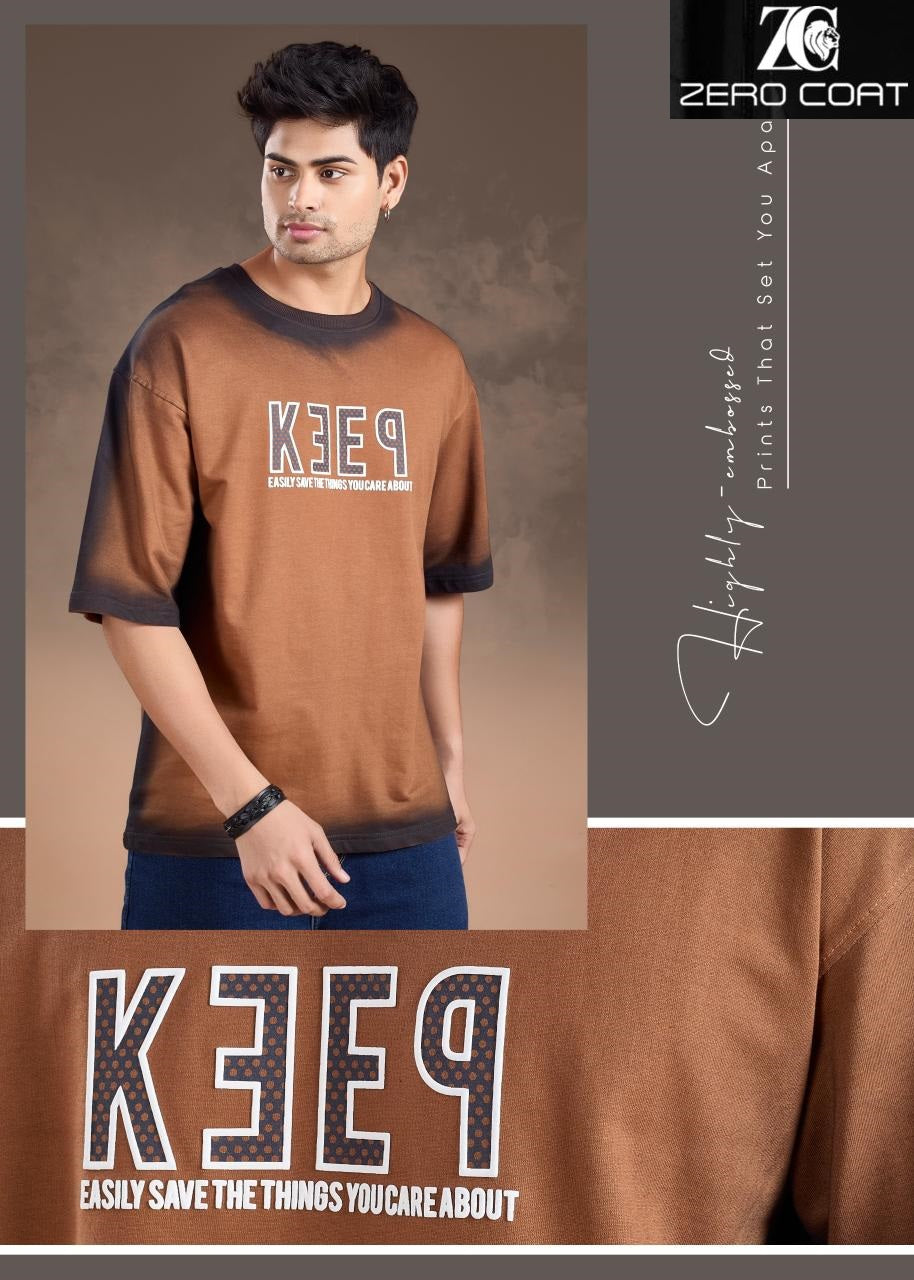 Design Zc 1646 Zero Coat Cotton Looper Mens Tshirts Manufacturer Gujarat