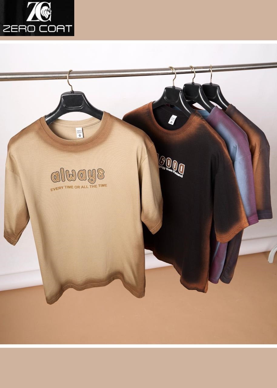 Design Zc 1646 Zero Coat Cotton Looper Mens Tshirts Manufacturer Gujarat