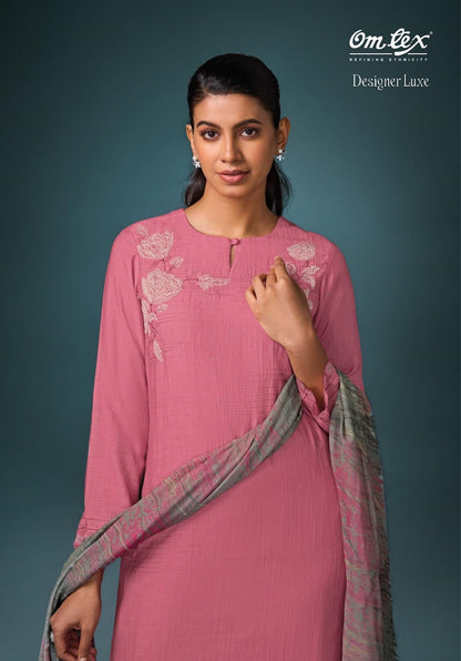 Designer Luxe Omtex Silk Pant Style Suits Exporter India
