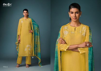 Designer Luxe Omtex Silk Pant Style Suits Exporter India