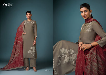 Designer Luxe Omtex Silk Pant Style Suits Exporter India