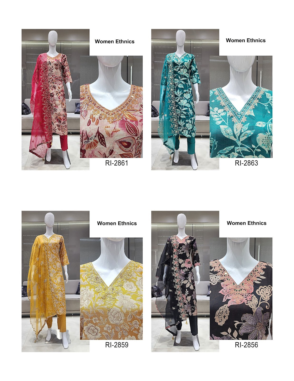 Designer Neck 0907 Women Ethnics Vertican Readymade Pant Style Suits Supplier India