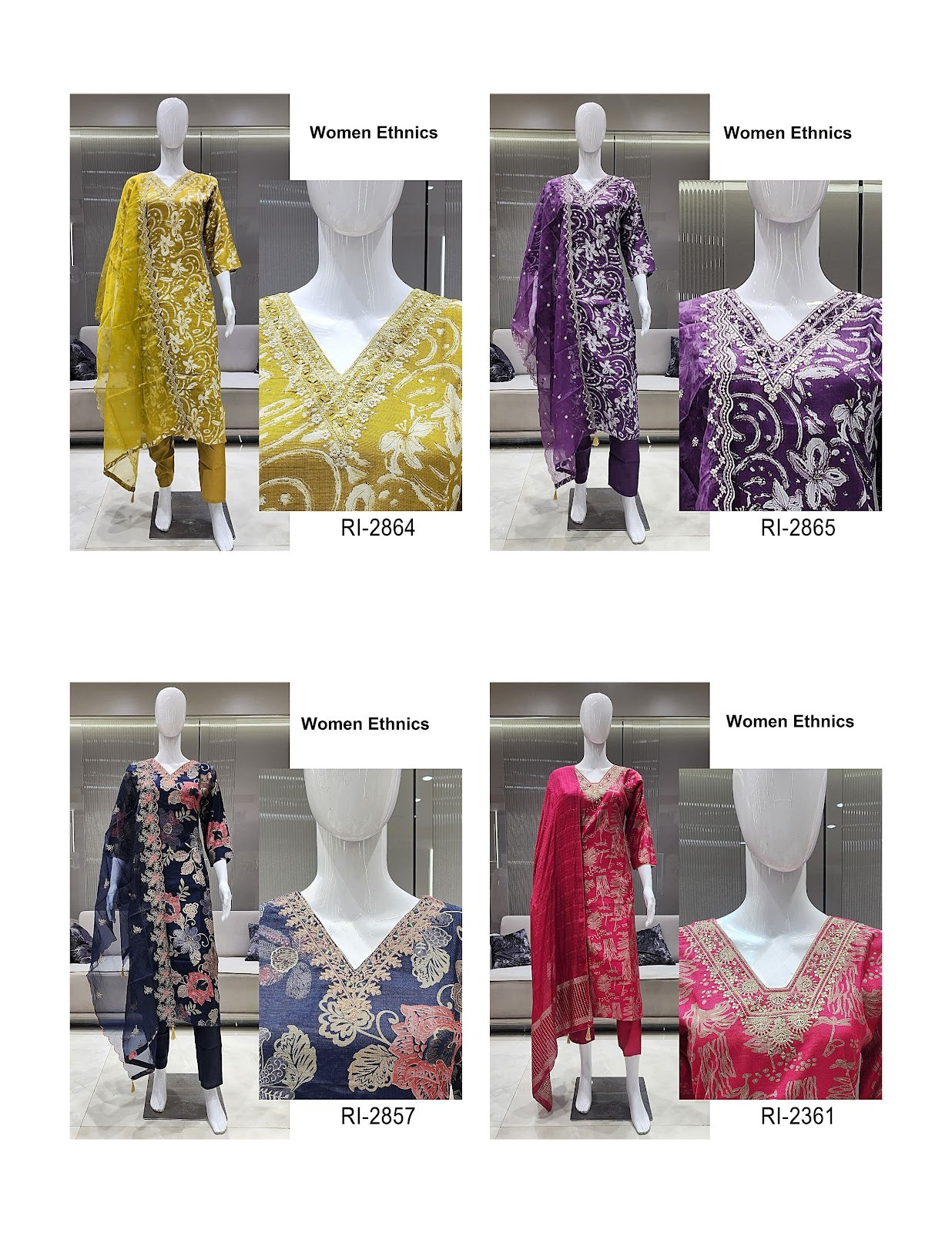 Designer Neck 0907 Women Ethnics Vertican Readymade Pant Style Suits Supplier India