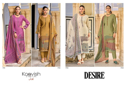 Desire Kaavish Pure Muslin Pant Style Suits Wholesale