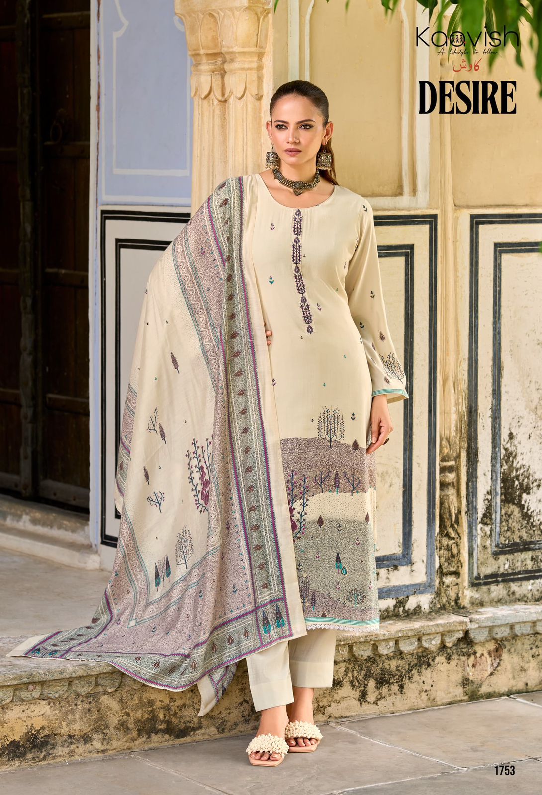 Desire Kaavish Pure Muslin Pant Style Suits Wholesale
