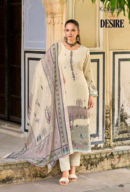 Desire Kaavish Pure Muslin Pant Style Suits Wholesale