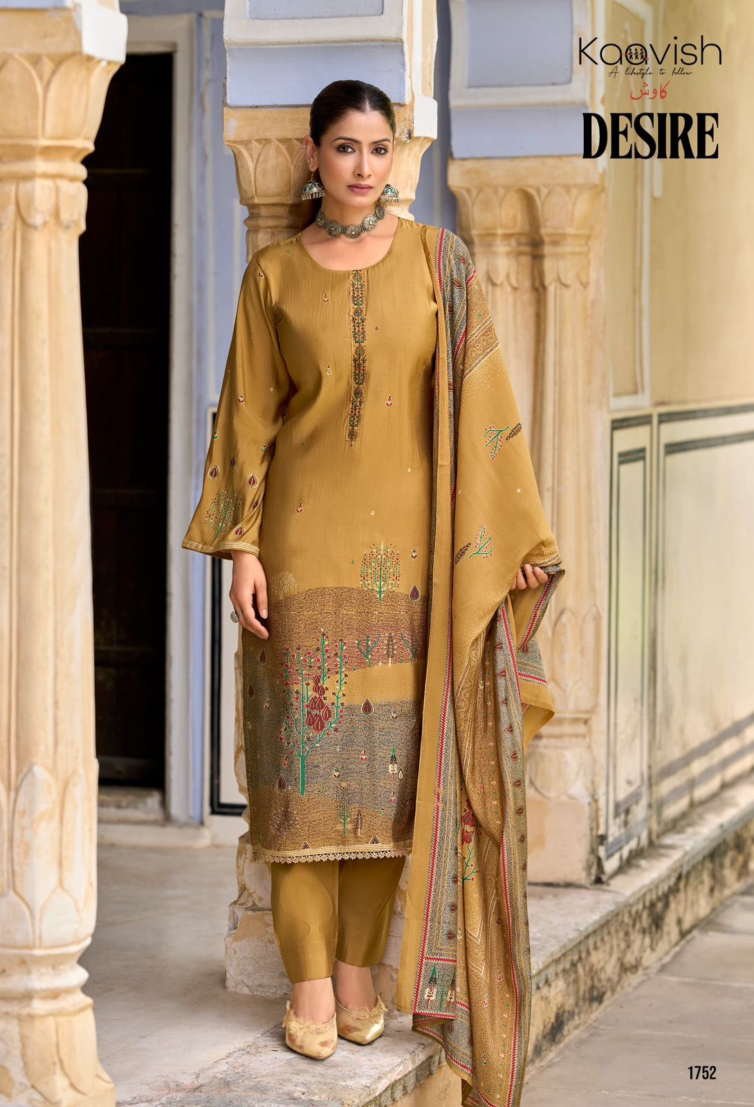 Desire Kaavish Pure Muslin Pant Style Suits Wholesale
