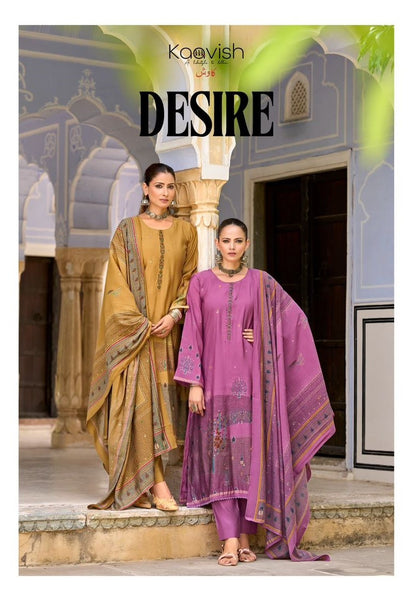 Desire Kaavish Pure Muslin Pant Style Suits Wholesale