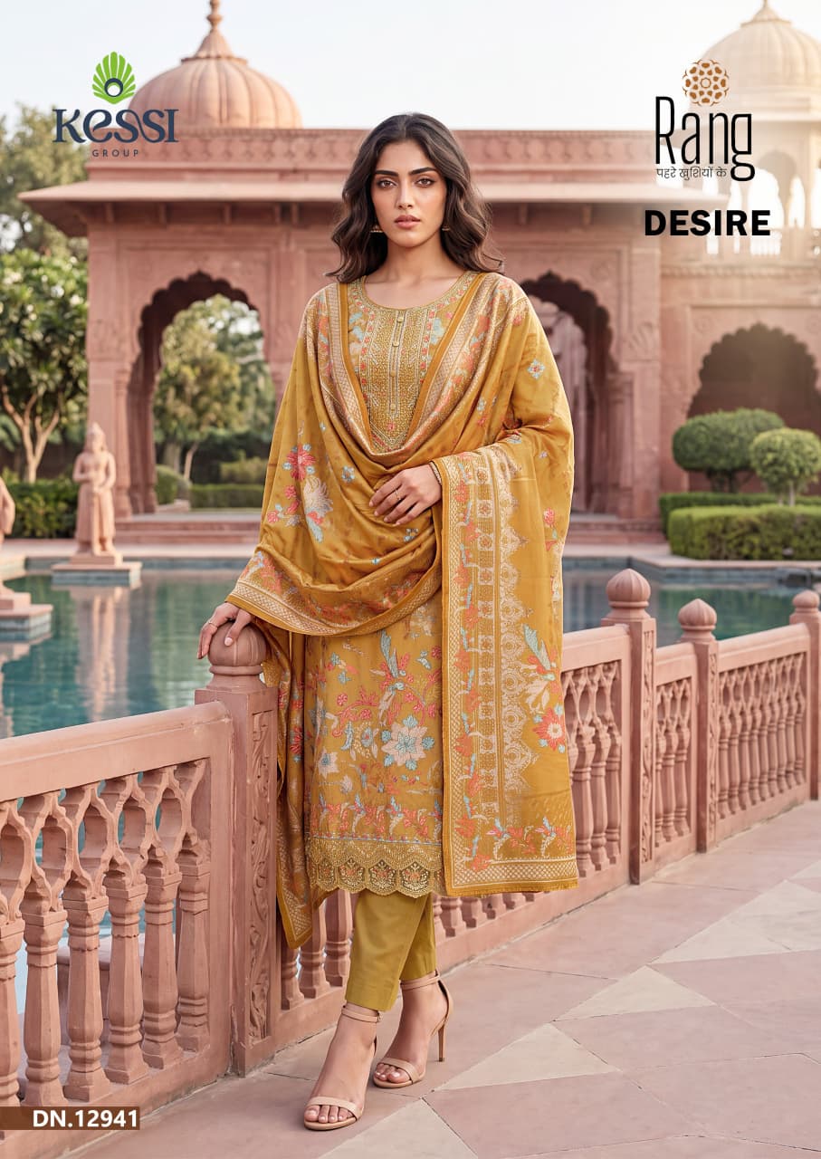 Desire Kessi Rang Bemberg Muslin Pant Style Suits Supplier Gujarat