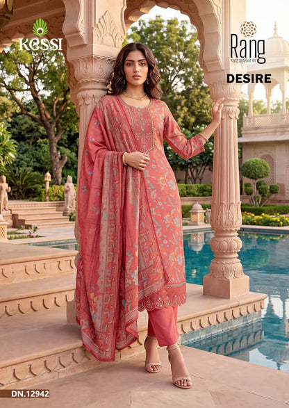 Desire Kessi Rang Bemberg Muslin Pant Style Suits Supplier Gujarat