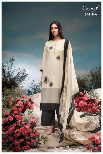 Dessa 4418 Ganga Mul Plazzo Style Suits Supplier India