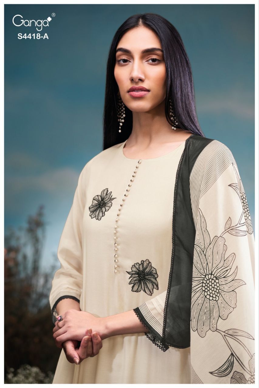 Dessa 4418 Ganga Mul Plazzo Style Suits Supplier India