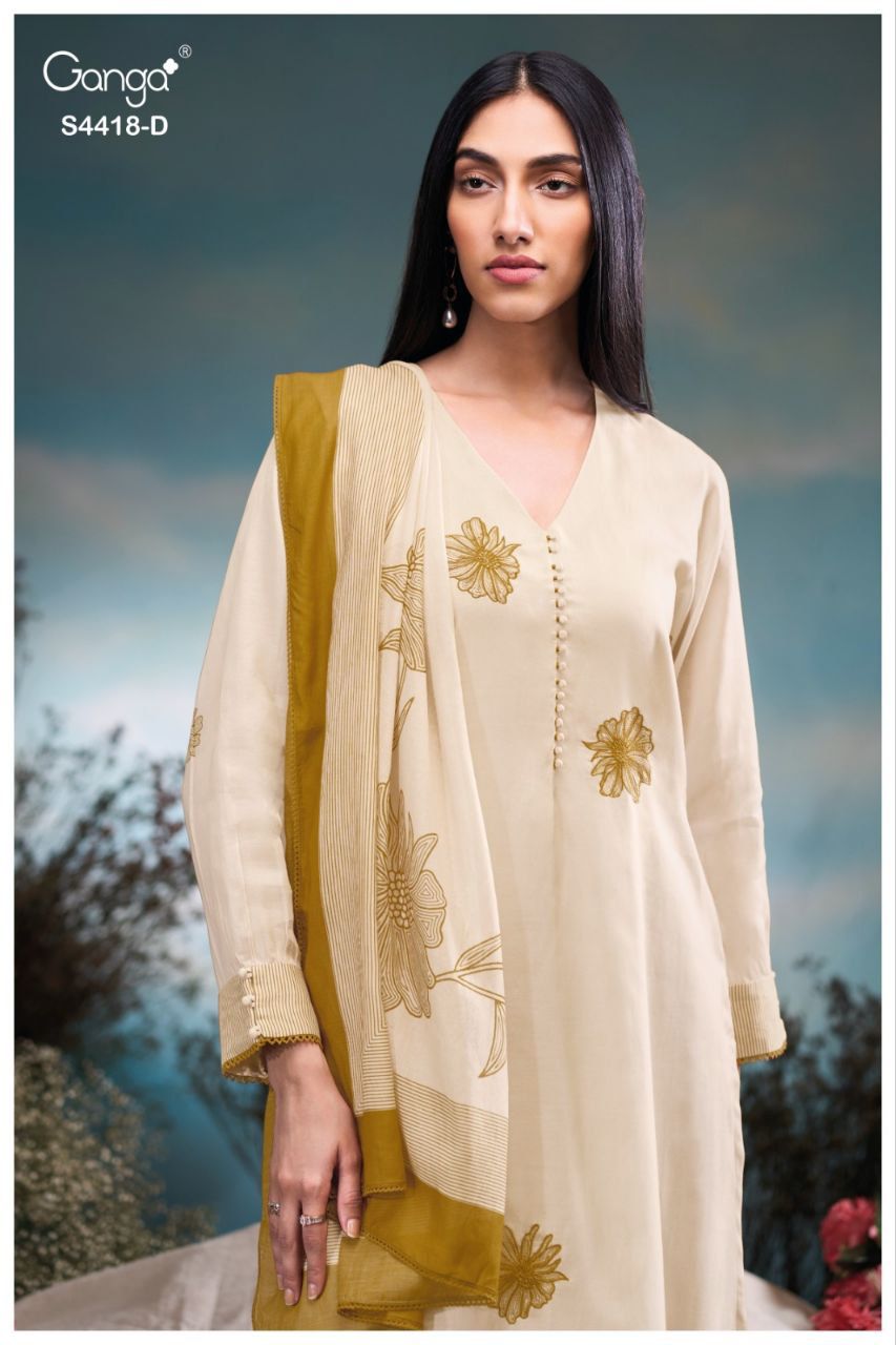 Dessa 4418 Ganga Mul Plazzo Style Suits Supplier India