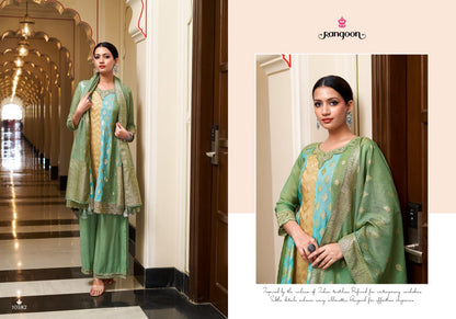 Deva Rangoon Organza Jacquard Readymade Anarkali Suits Exporter