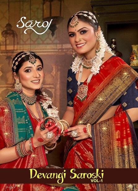 Devangi Saroski Vol 1 Saroj Sarees Wholesaler Ahmedabad