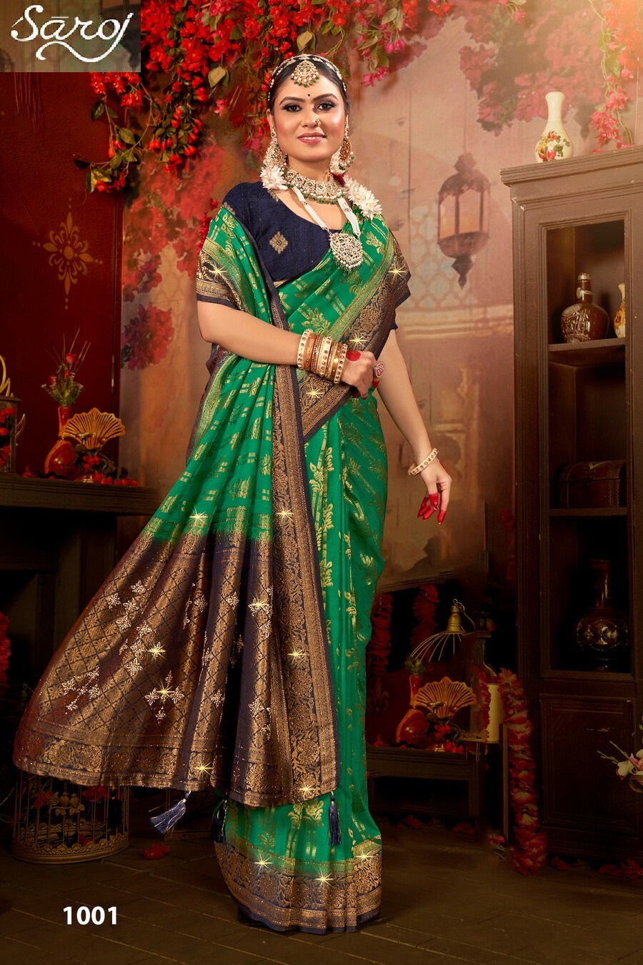 Devangi Saroski Vol 1 Saroj Sarees Wholesaler Ahmedabad