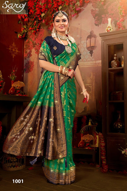 Devangi Saroski Vol 1 Saroj Sarees Wholesaler Ahmedabad