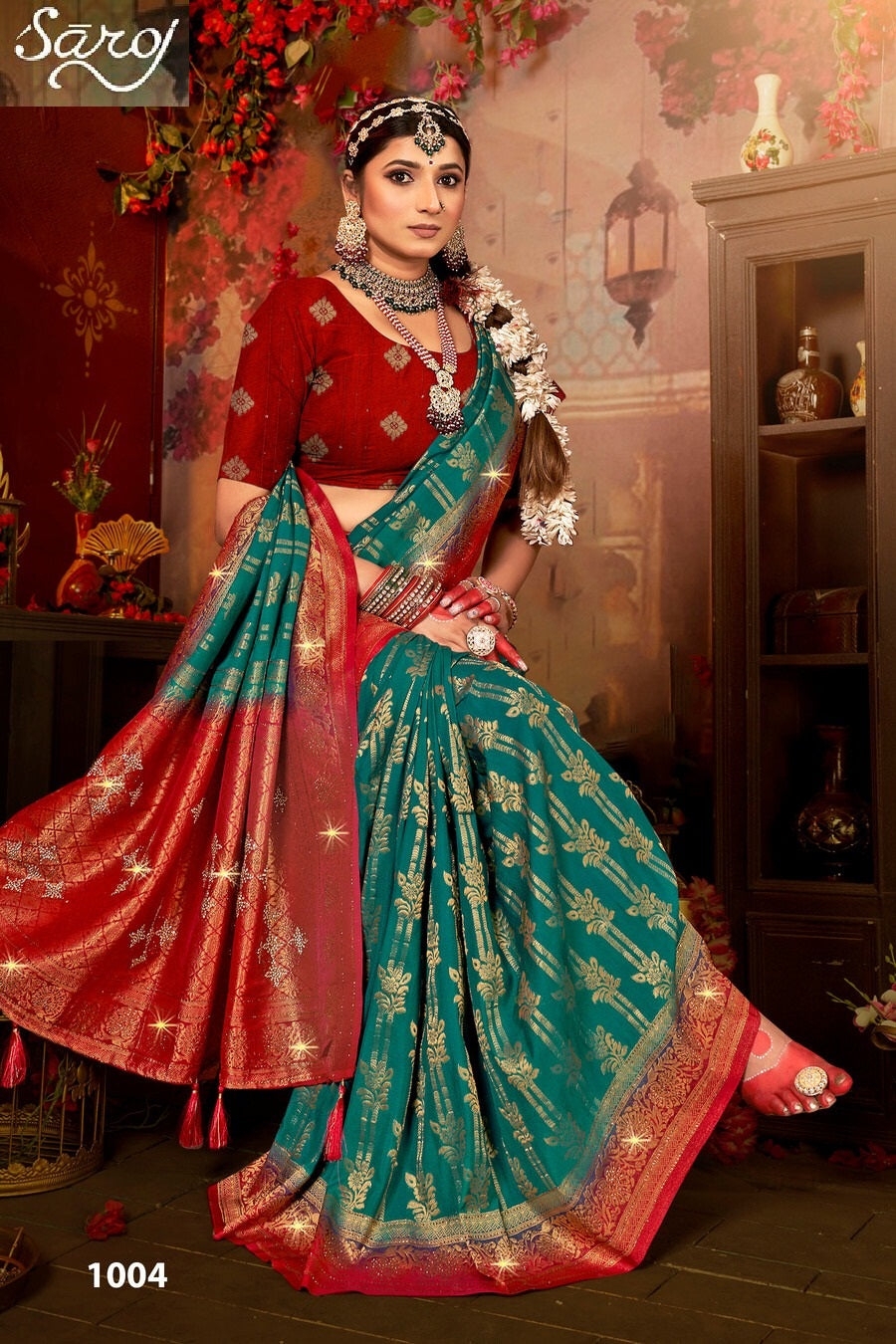 Devangi Saroski Vol 1 Saroj Sarees Wholesaler Ahmedabad