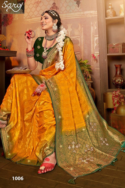 Devangi Saroski Vol 1 Saroj Sarees Wholesaler Ahmedabad