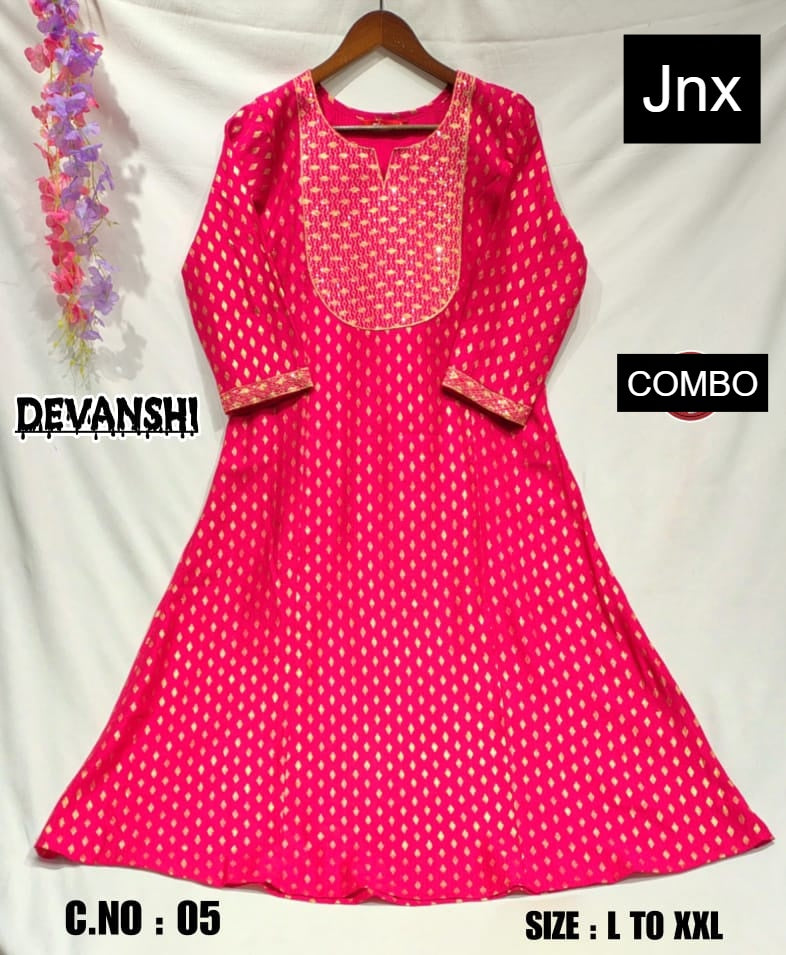 Devanshi 2312 Jnx Berlin Kurti With Pocket Manufacturer India
