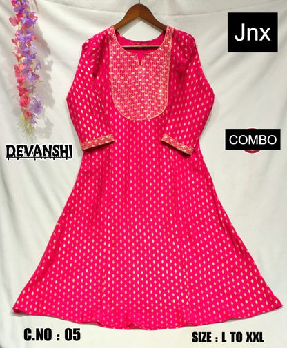 Devanshi 2312 Jnx Berlin Kurti With Pocket Manufacturer India
