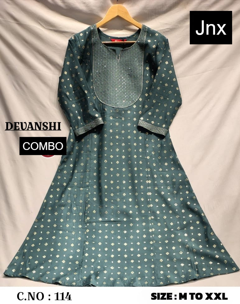 Devanshi 2312 Jnx Berlin Kurti With Pocket Manufacturer India