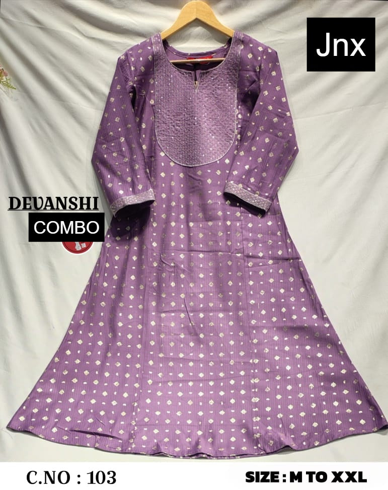 Devanshi 2312 Jnx Berlin Kurti With Pocket Manufacturer India