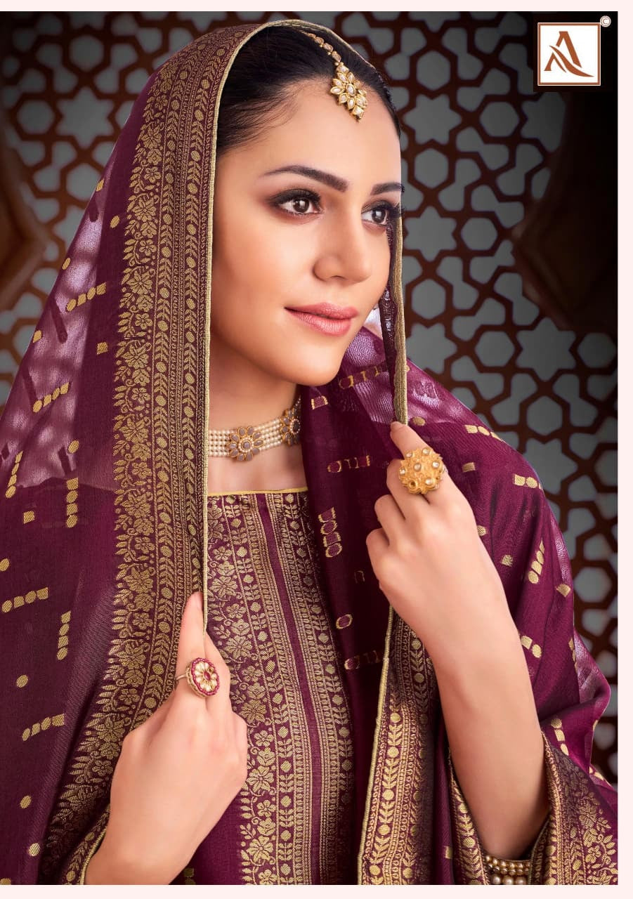 Devanshi Alok Viscose Silk Karachi Salwar Suits Manufacturer India