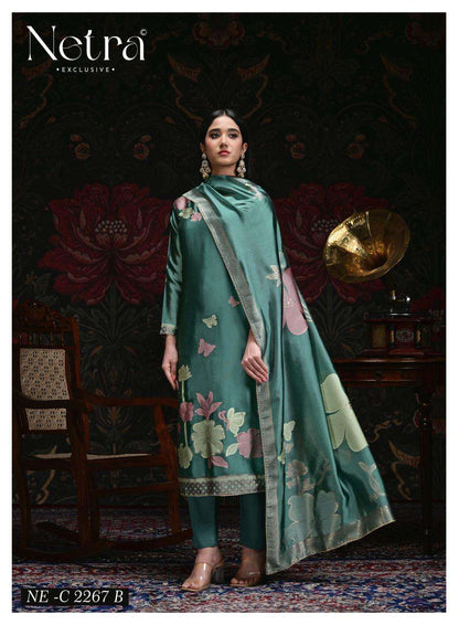 Devanshi Netra Woven Silk Pant Style Suits Wholesaler Ahmedabad