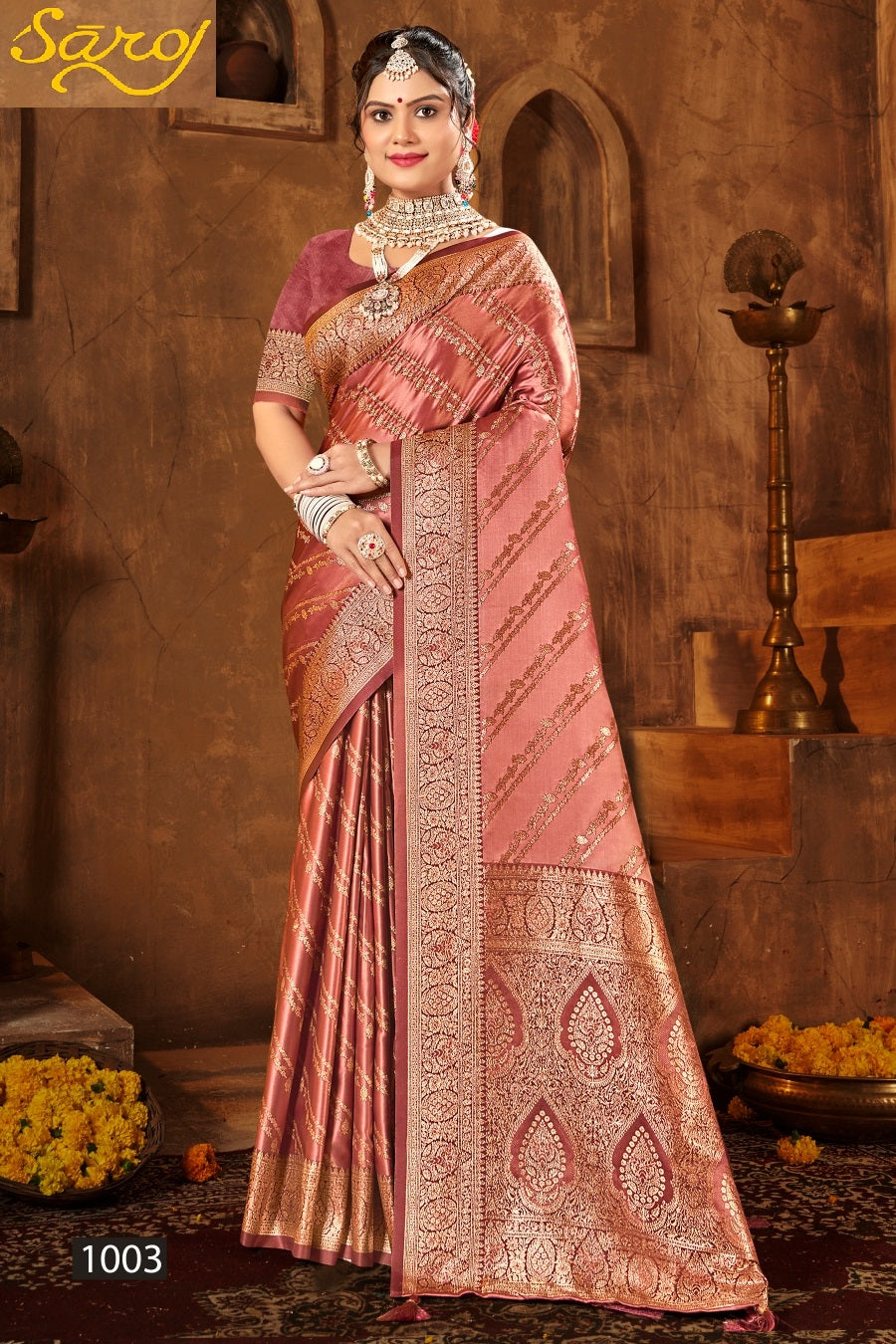 Devanshi Satin Vol 2 Saroj Sarees Supplier Gujarat