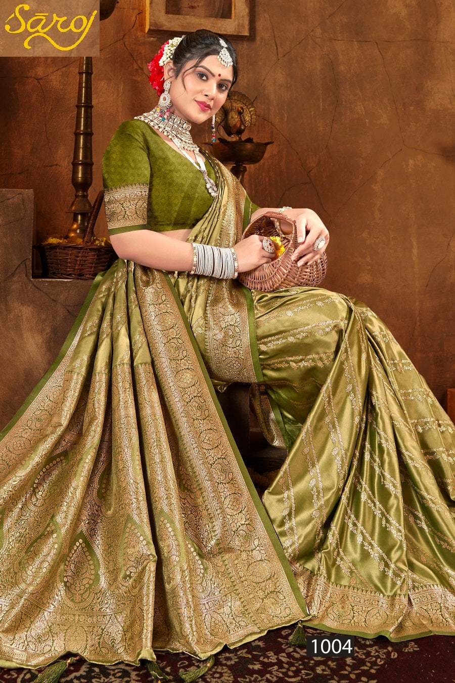 Devanshi Satin Vol 2 Saroj Sarees Supplier Gujarat