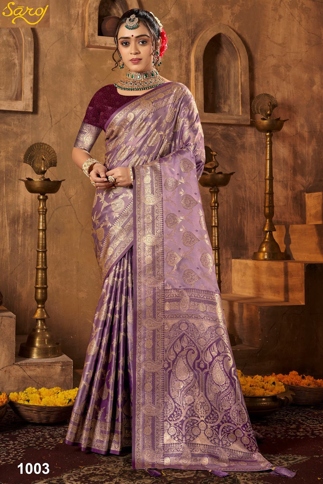 Devanshi Satin Vol 3 Saroj Sarees Exporter Gujarat
