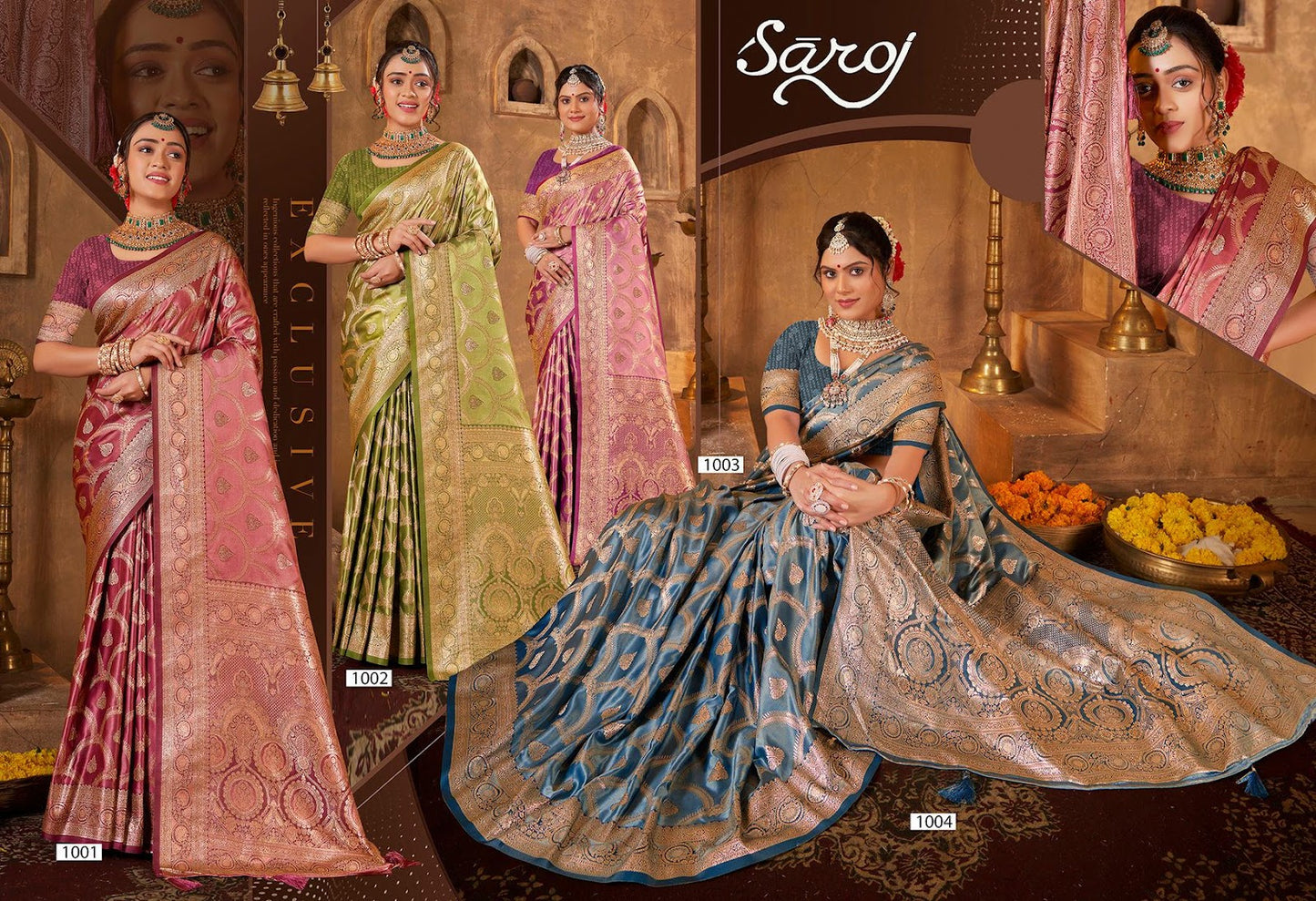 Devanshi Satin Vol 4 Saroj Sarees Wholesaler Gujarat