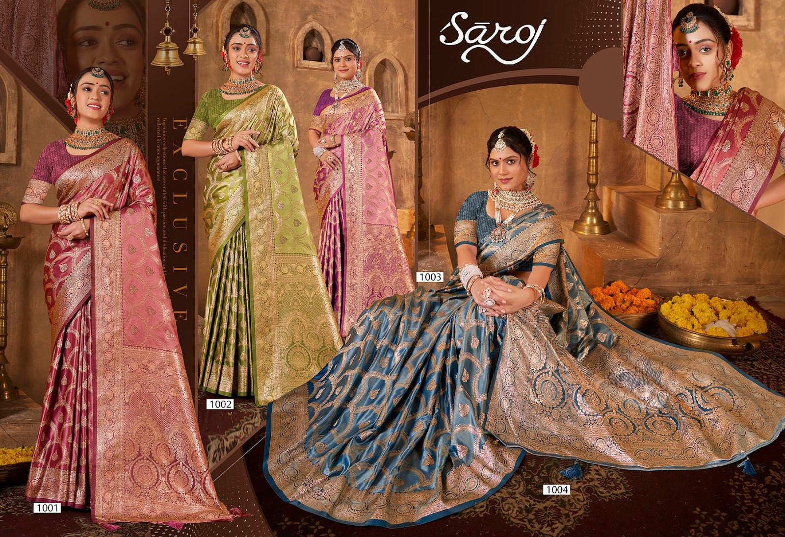 Devanshi Satin Vol 4 Saroj Sarees Wholesaler Gujarat