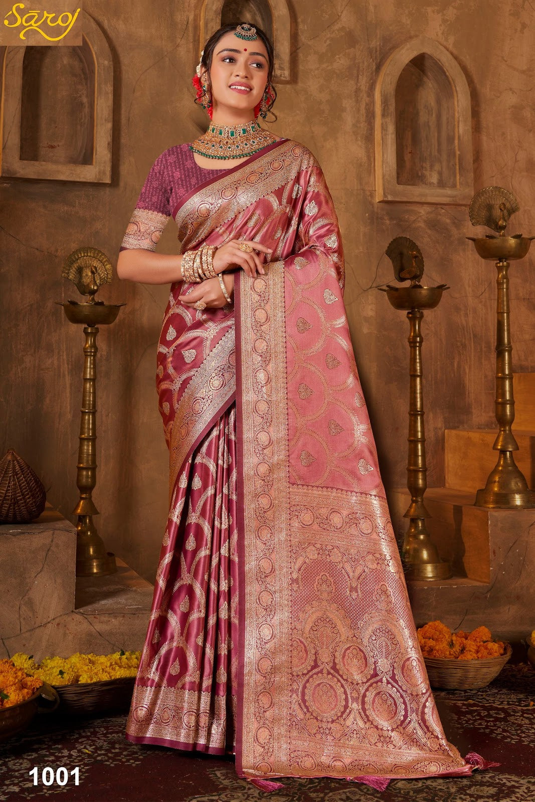 Devanshi Satin Vol 4 Saroj Sarees Wholesaler Gujarat