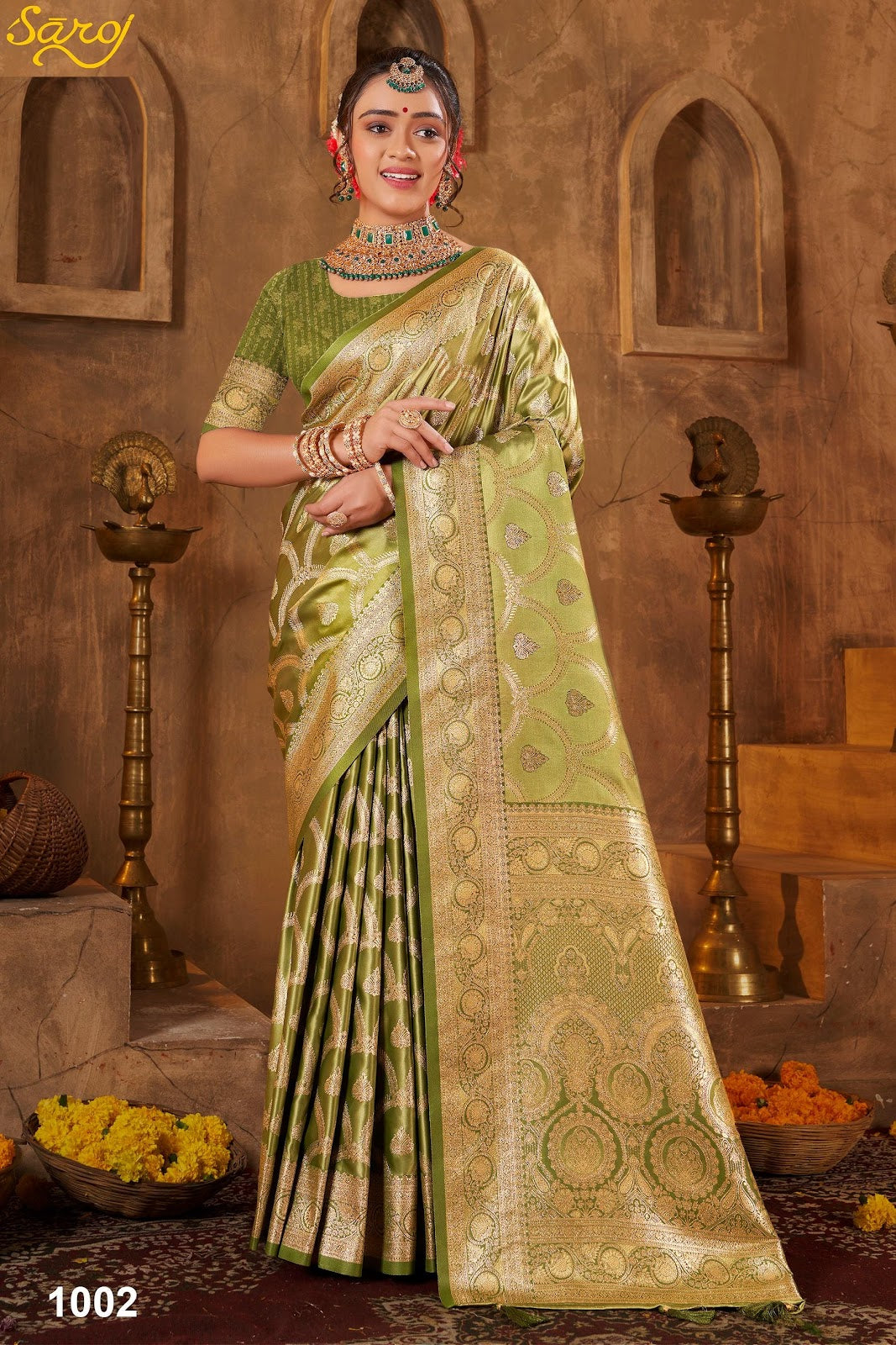 Devanshi Satin Vol 4 Saroj Sarees Wholesaler Gujarat