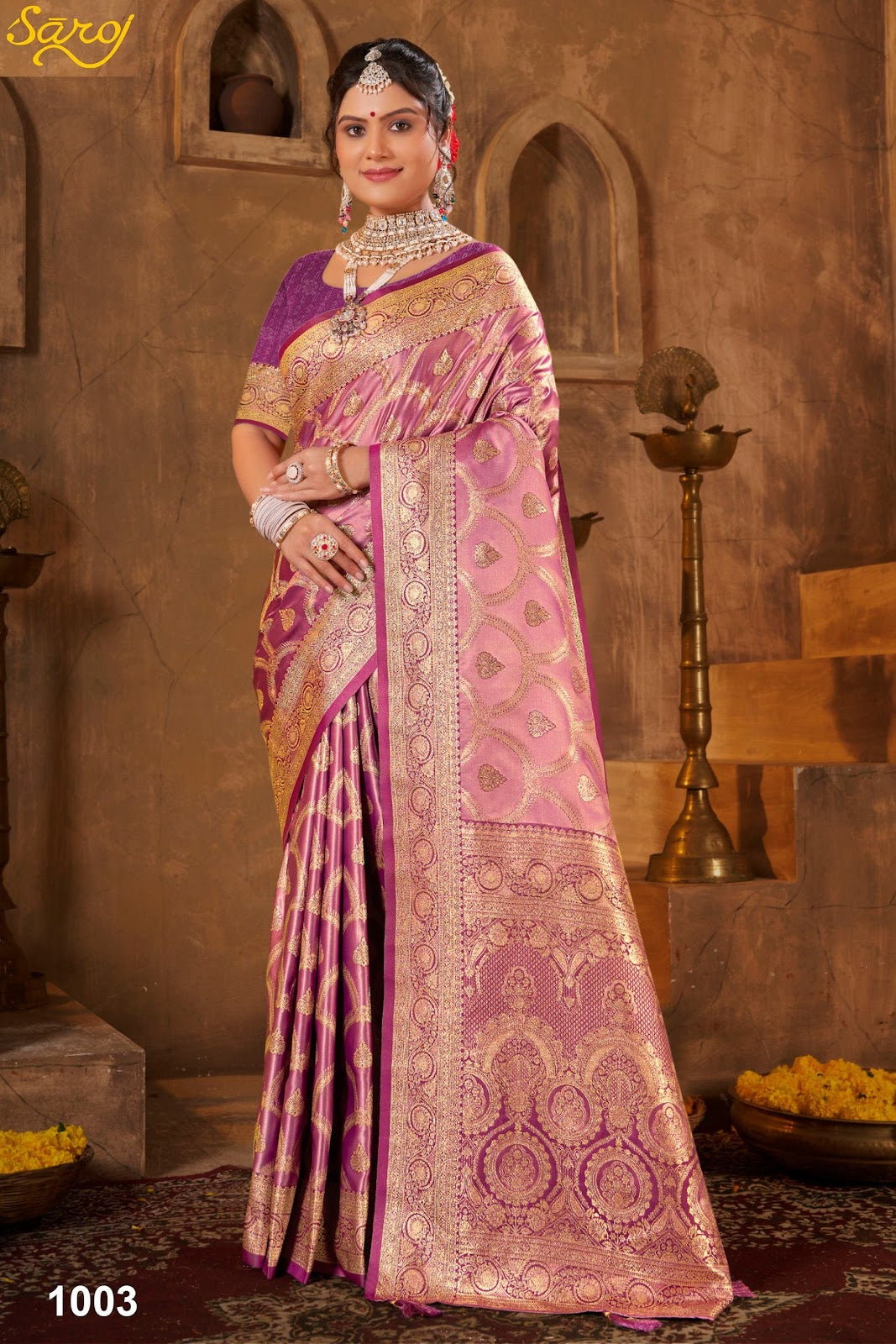 Devanshi Satin Vol 4 Saroj Sarees Wholesaler Gujarat