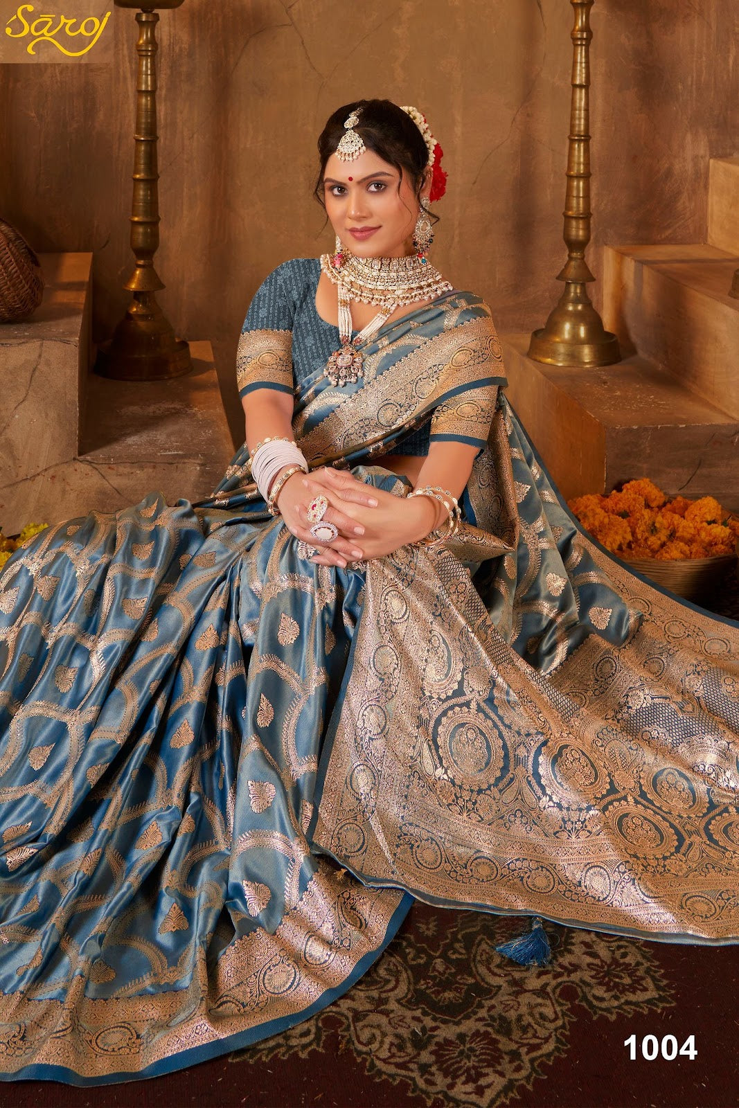 Devanshi Satin Vol 4 Saroj Sarees Wholesaler Gujarat