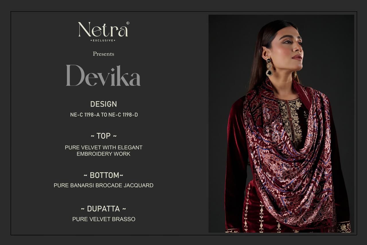 Devika Netra Velvet Suits Exporter India