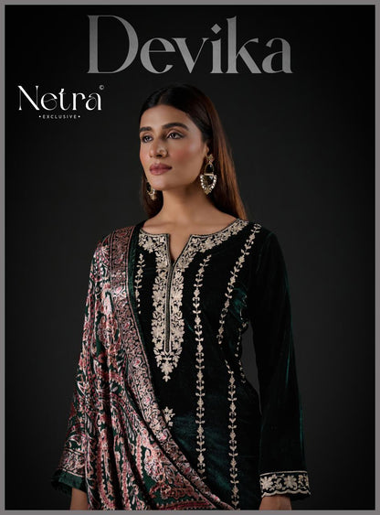 Devika Netra Velvet Suits Exporter India