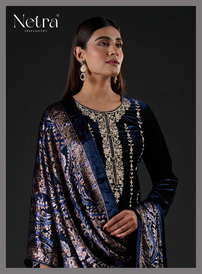 Devika Netra Velvet Suits Exporter India
