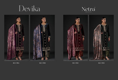 Devika Netra Velvet Suits Exporter India