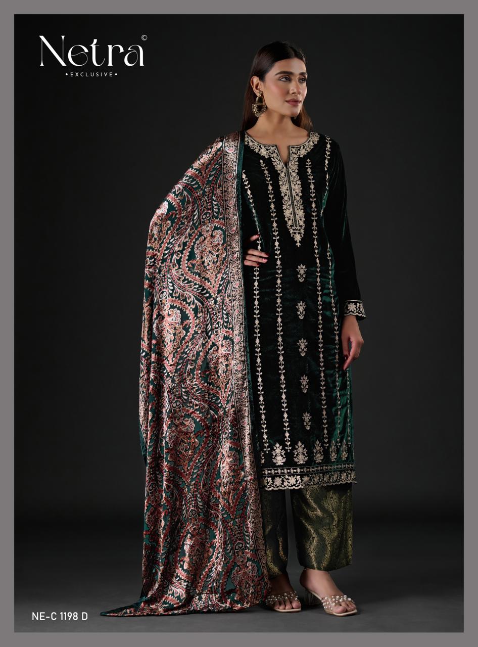 Devika Netra Velvet Suits Exporter India