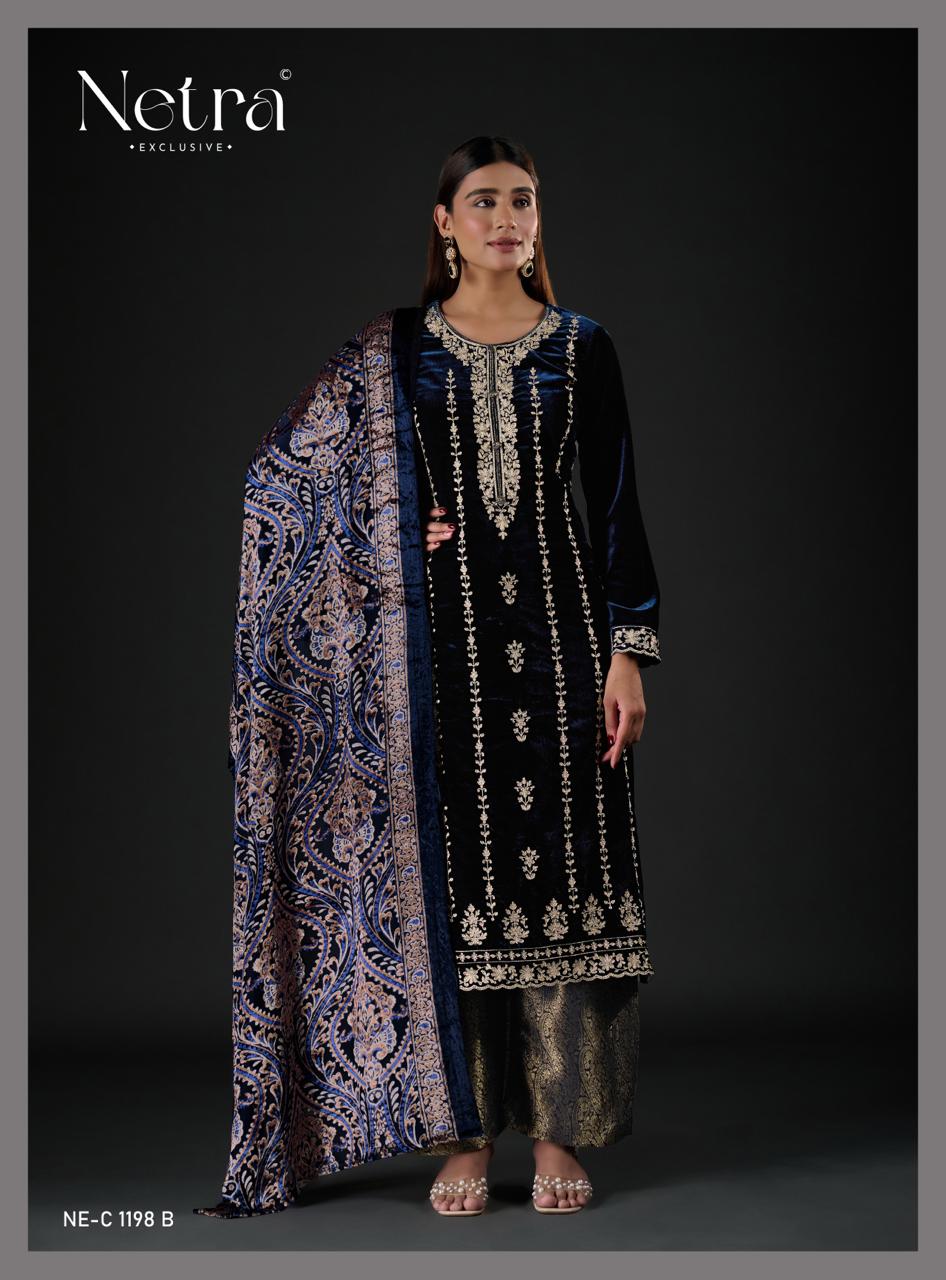 Devika Netra Velvet Suits Exporter India