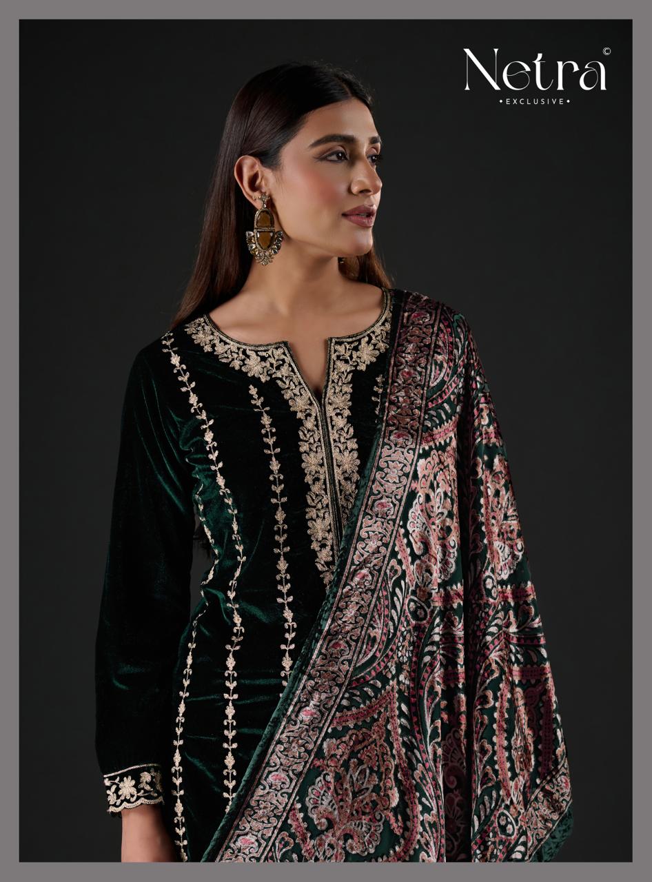 Devika Netra Velvet Suits Exporter India