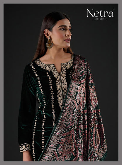 Devika Netra Velvet Suits Exporter India