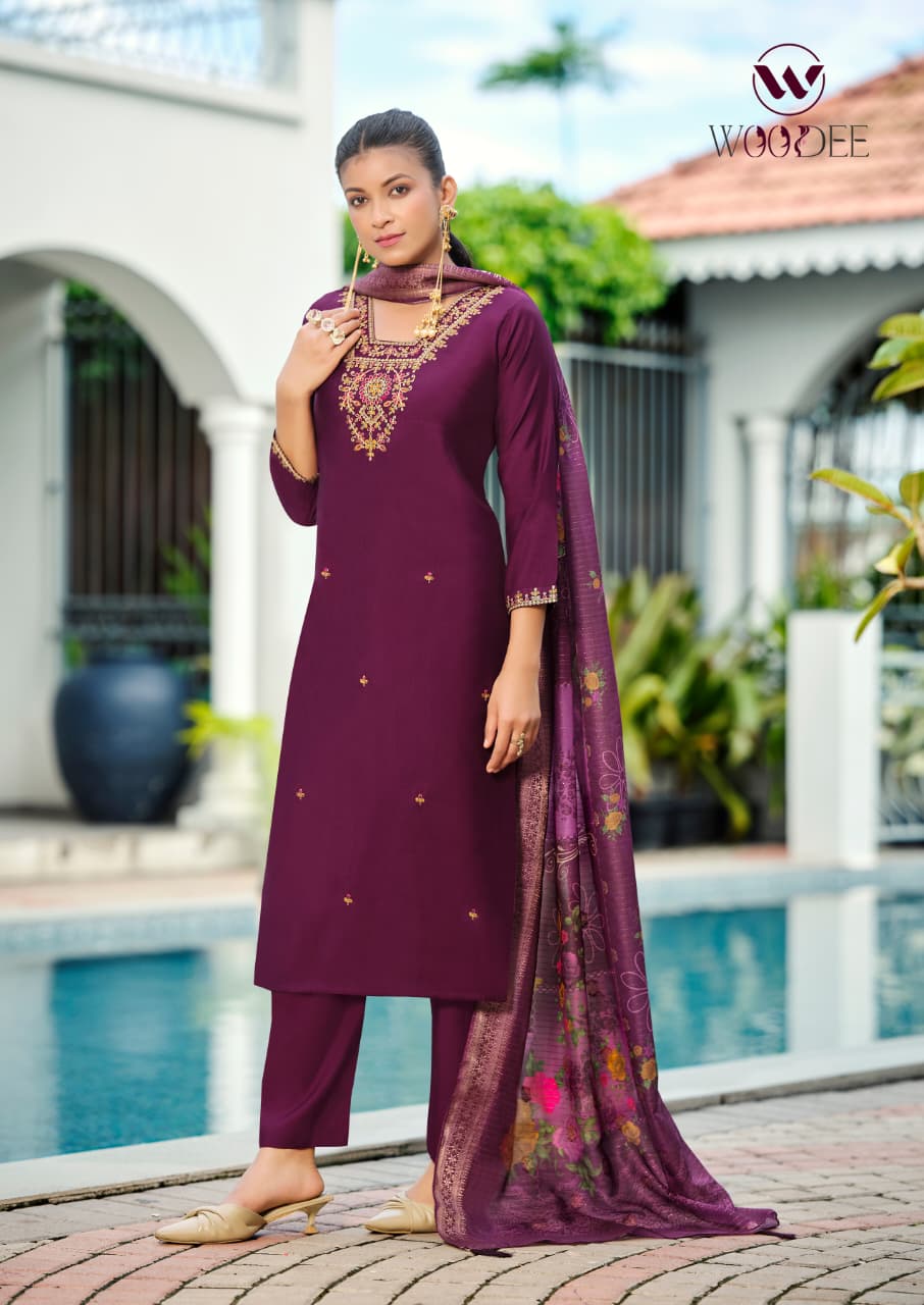 Devika Woodee Viscose Readymade Plazzo Style Suits Exporter