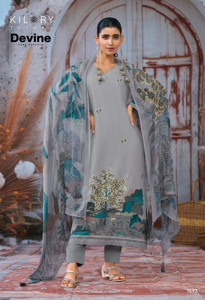 Devine Kilory Pure Cotton Pant Style Suits Wholesale Rate