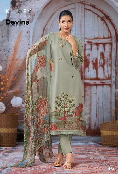 Devine Kilory Pure Cotton Pant Style Suits Wholesale Rate